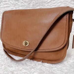 Vintage Coach 9790 Brown Leather Shoulder Bag Vintage Women's Bag Exc Condition